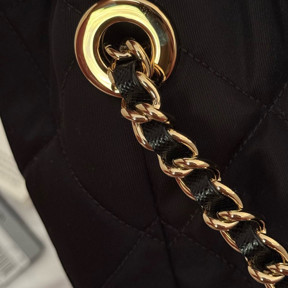 Prada Re Nylon Black Quilted Bucket Bag with Strap - Picture 6 of 13